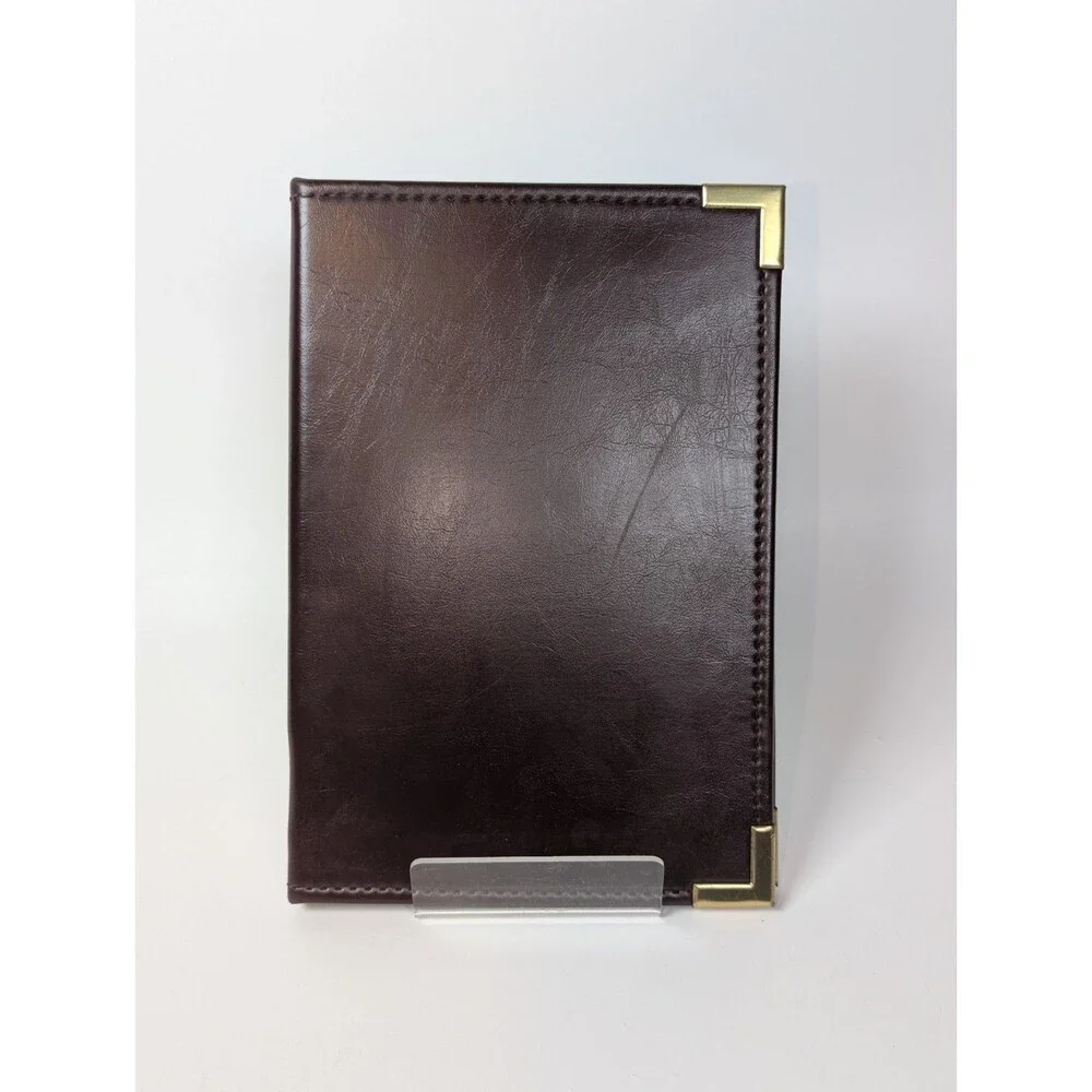 Vintage Cambridge Executive Padfolio Portfolio Brown Faux Leather 8.25x6.25